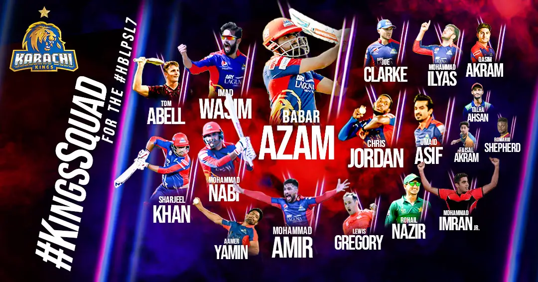PSL 2022 Karachi Kings Team Players
