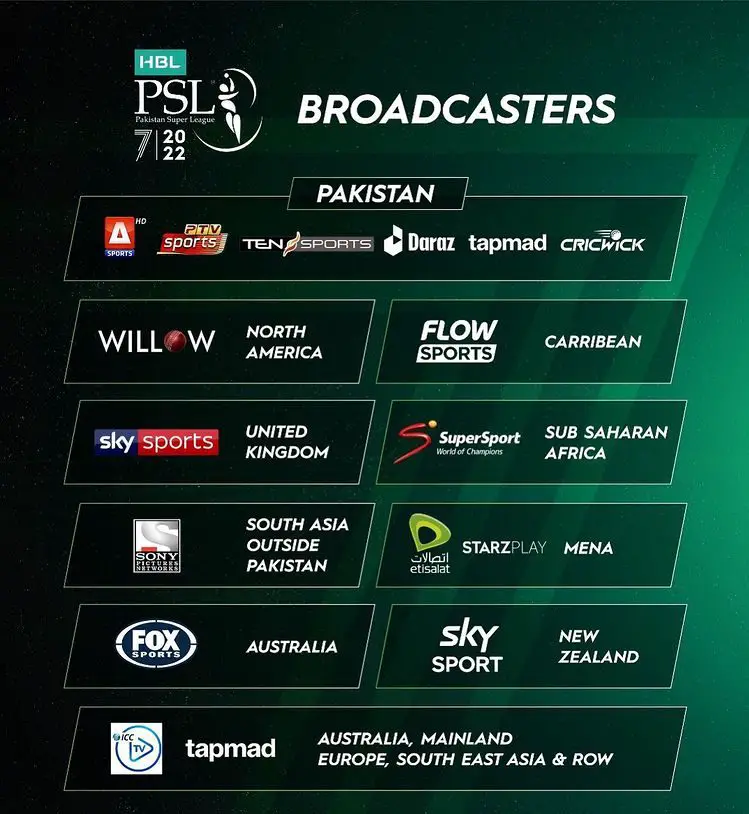 PSL 7 Broadcasters