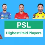 PSL Highest Paid Players Salaries
