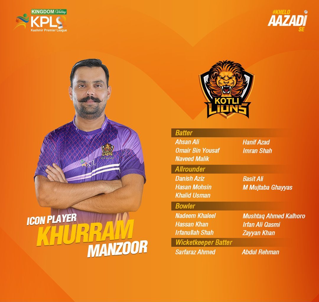 Kotli Lions Team Squad & Players List