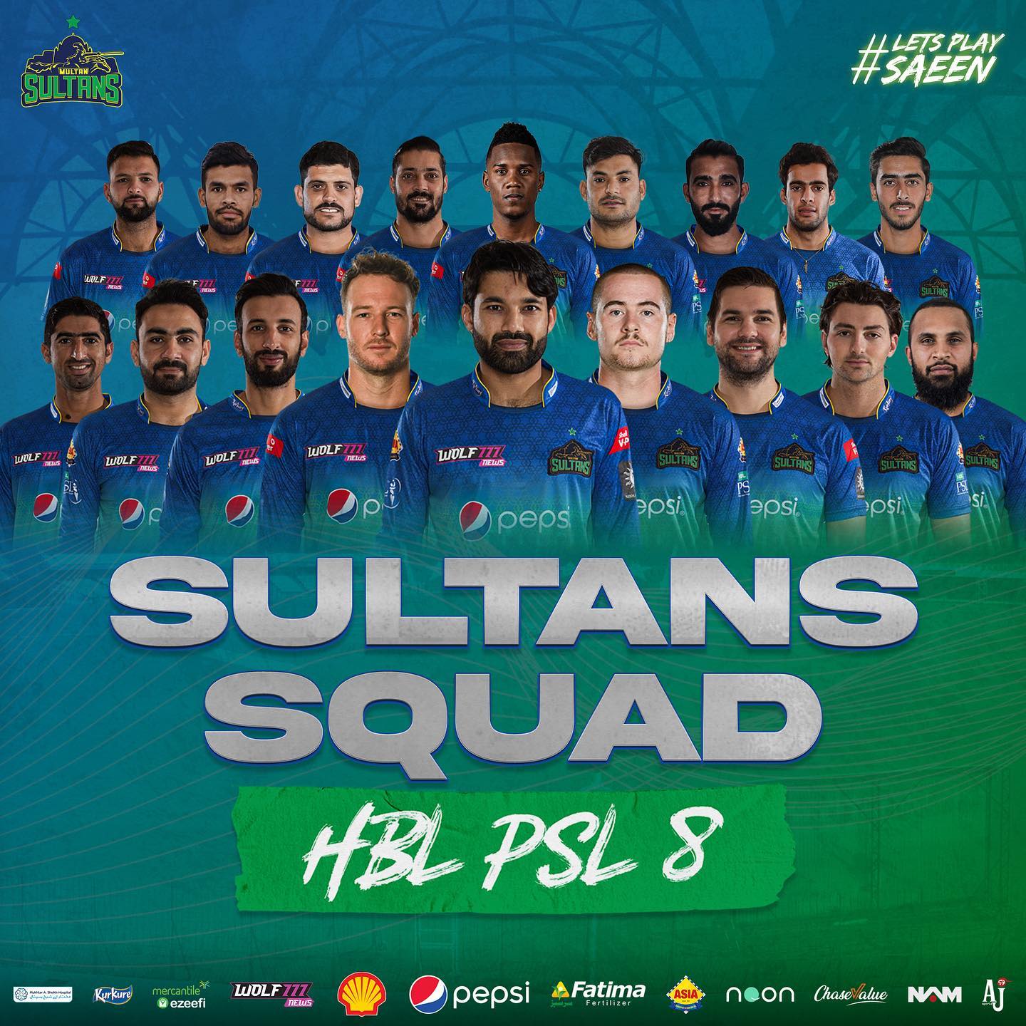 PSL 8 Multan Sultans Team Squad, Players List 2023