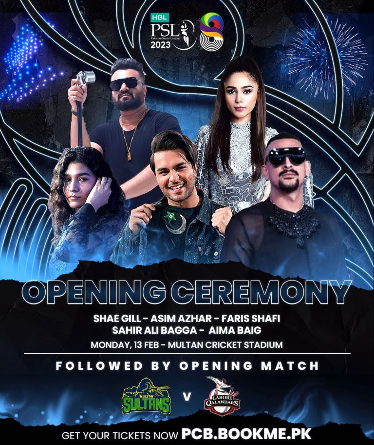 PSL 8 Opening Ceremony 2023 Date, Time, Tickets & Live Streaming