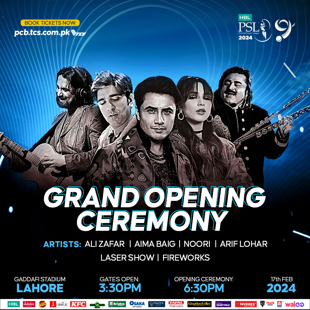PSL 9 Opening Ceremony 2024 Date, Time, Tickets & Live Streaming