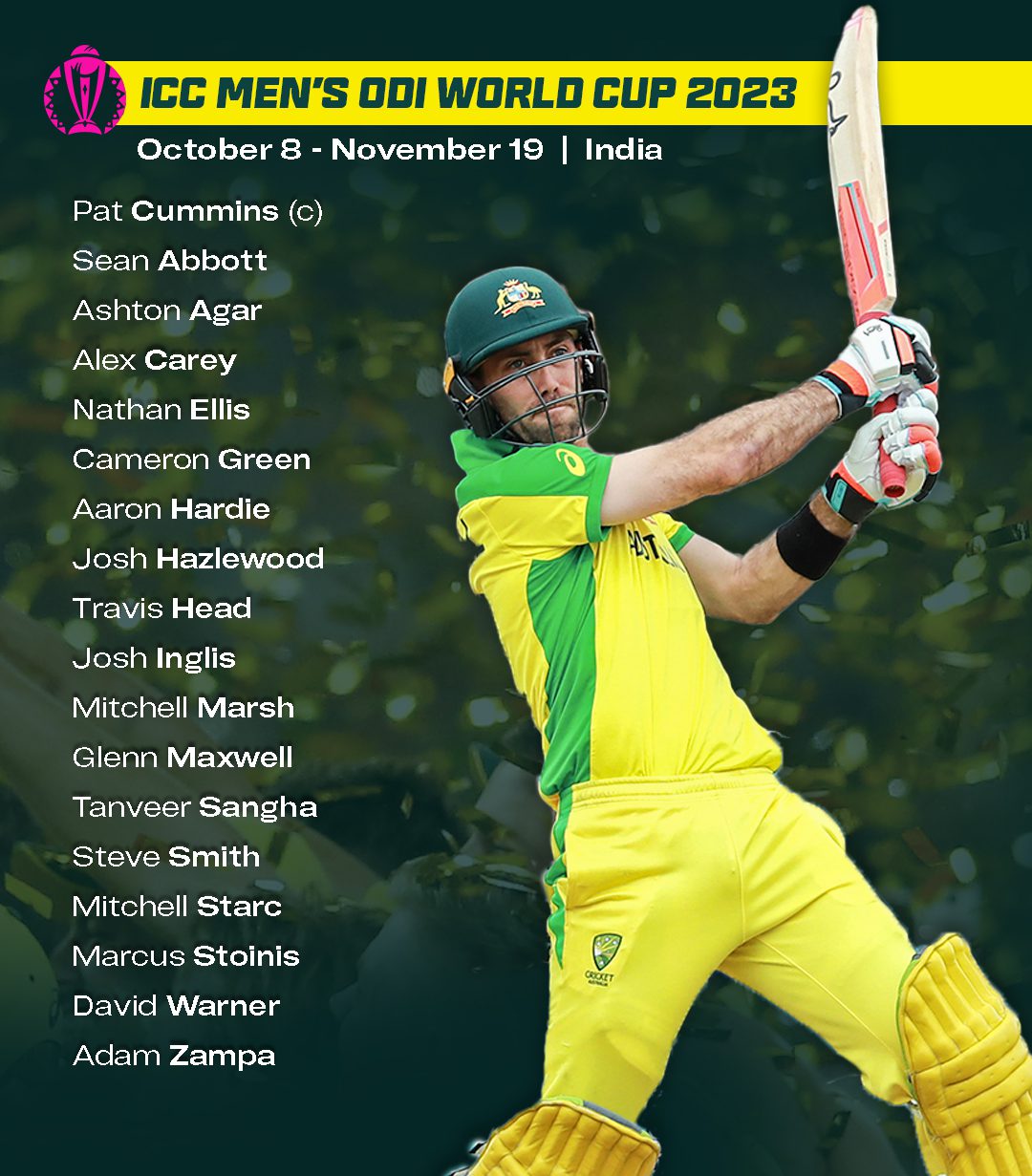 CWC 2023 Australia Squad